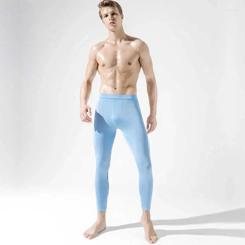 Thermisch ondergoed voor heren mode zachte sexy mannelijke fitness stretch comfortabele leggings running-sports training-broek broek lang johns