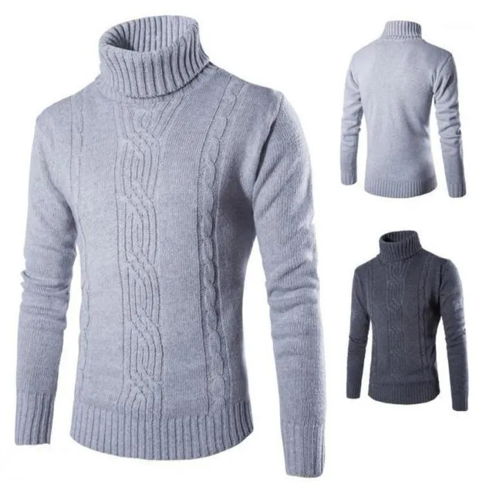 MEN039S SWEATERS SUPLOVER MASCULO SUPLOVER SLIM ALIMENTO SOLIDO ALTO LAPEL JACQUARD HEDGING BRITÂNICO MONS TURTLENECK72022252