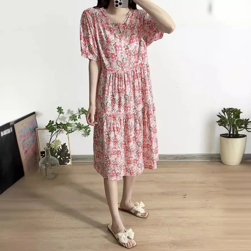 knee length dresses for ladies Baltic Born Womens Nicole Faux Wrap Midi Dress | Natural + Blue