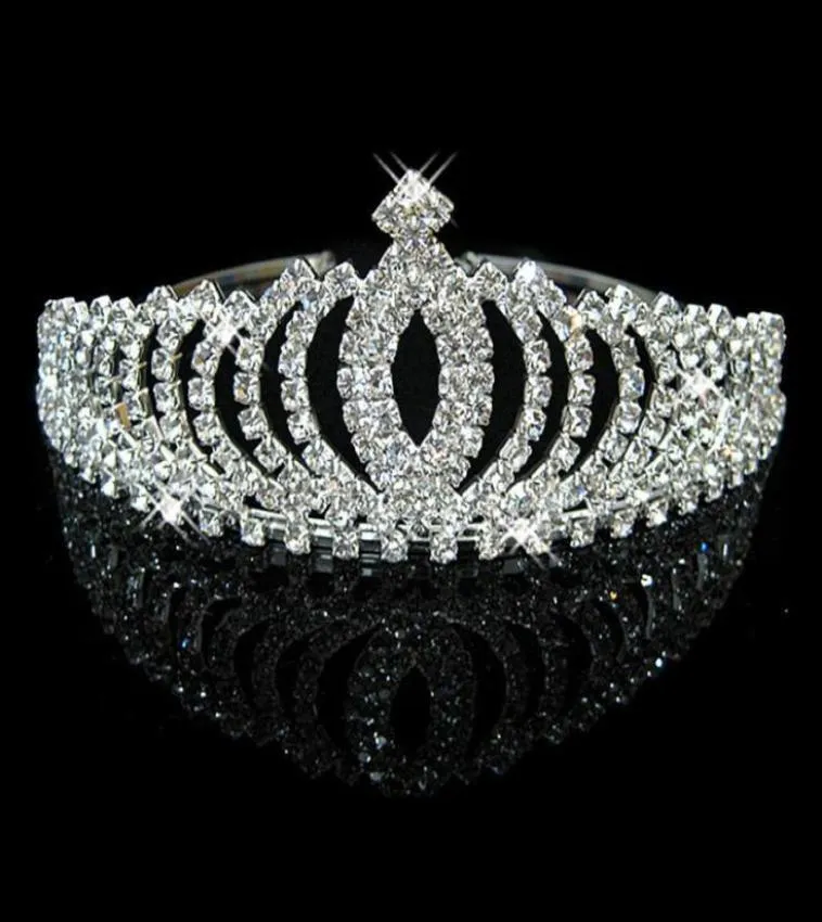 Hair Clips Barrettes GETNOIVAS Sparkling Rhinestone Crown Women Silver Color Tiara Luxury Handmade Headband Bride Wedding Jewelr5087034