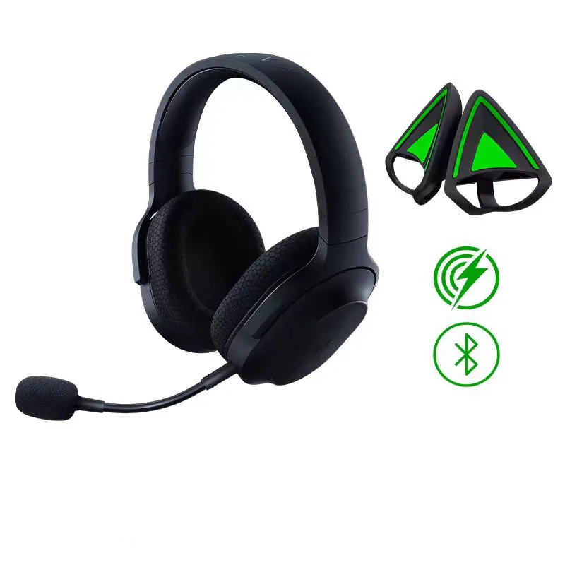 DHgate Razer Barracuda Cute Cat Headphones Wired Gaming Headset with Microphone 7.1 Surround Sound RGB Lighting Noise Cancelling for PC PS4 Electronics