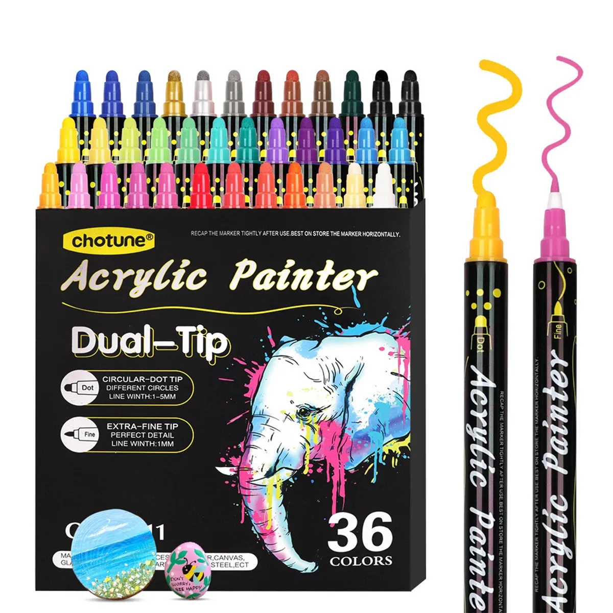 122436 Color Boîte à double stylique Contre-stylo étanché