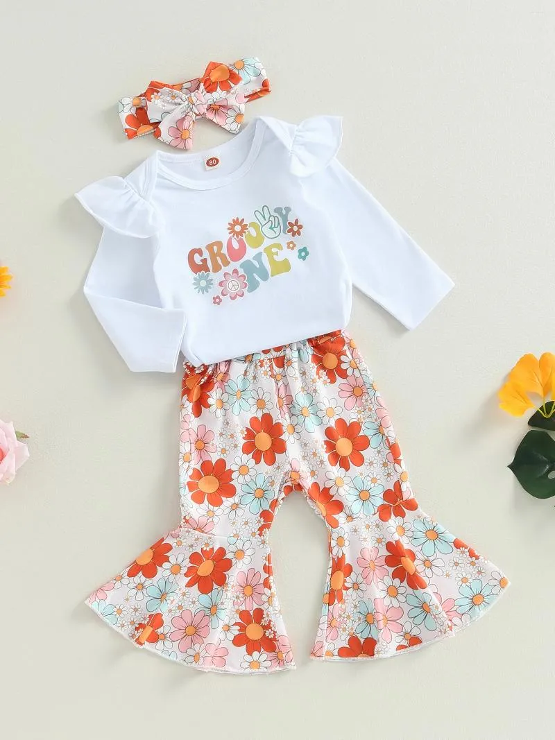 Giyim Setleri Toddler Girl S Uzun Kollu Romper Bell Alt Pantolon Kafa Bandı ile İlk Doğum Günü kıyafeti - Sonbahar ve Kış için Mükemmel