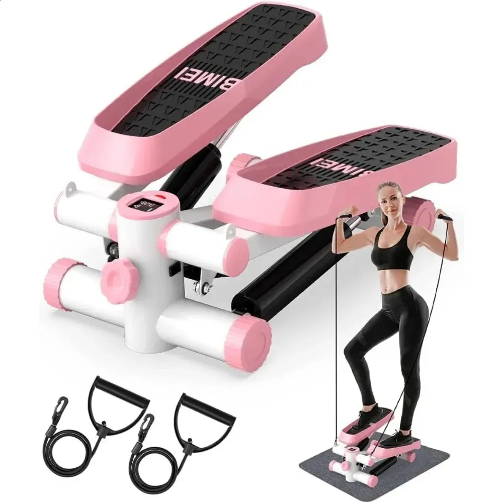 Stepper Pliable Maison - 3 Niveaux Résistance, écran LCD, Max 150 Kg, Entraînement Jambes/fessiers