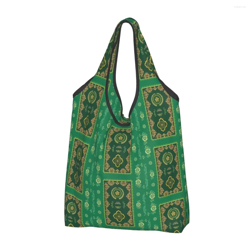 Storage Bags Funny Persian Carpet Style Shopping Tote Portable Grocery Shopper Shoulder Bag