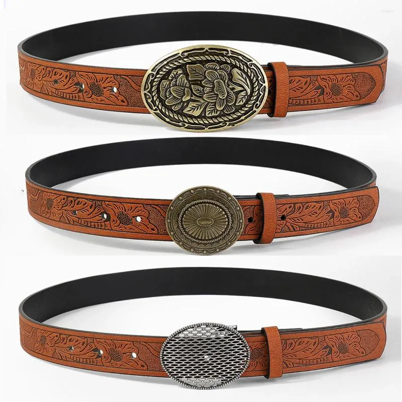 Ceintures Boho Chic Western Denim Print Trim Belt