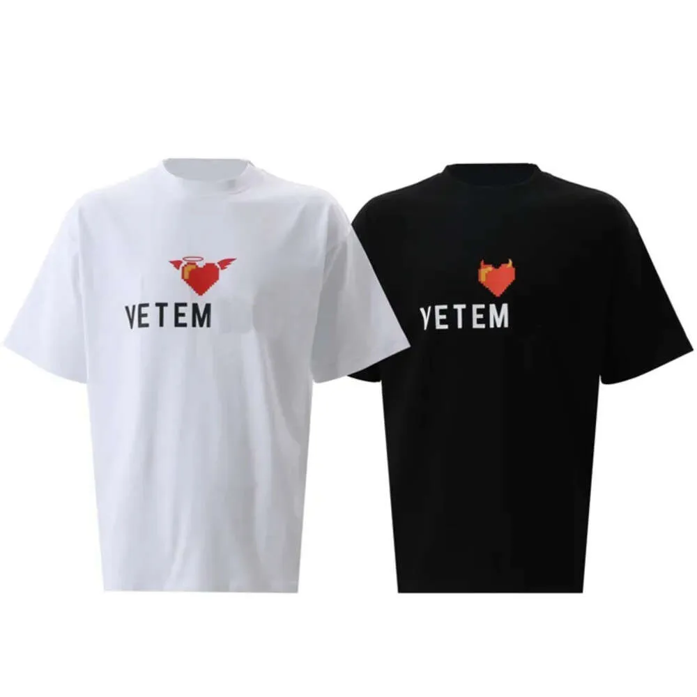 T-shirts de créateurs VTM Crop Crops de luxe classiques pour hommes de haute qualité imprimement t-shirts Femmes Nouveaux vêtements à manches courtes à manches courtes