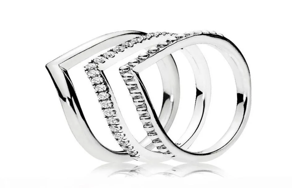 Nowy 925 srebrny pierścień srebrny pierścień z pierścieniem z Cz Stone Fit Biżuteria