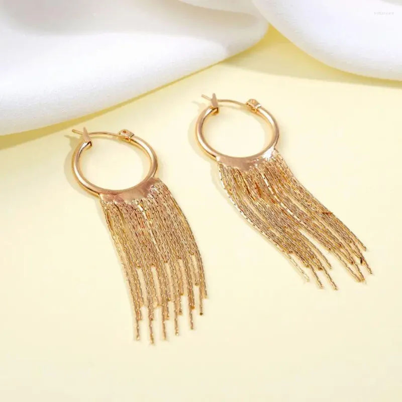 Boucles d'oreilles cerceaux bijoux élégant paillettes de gland pour les femmes pour femmes en alliage élégant