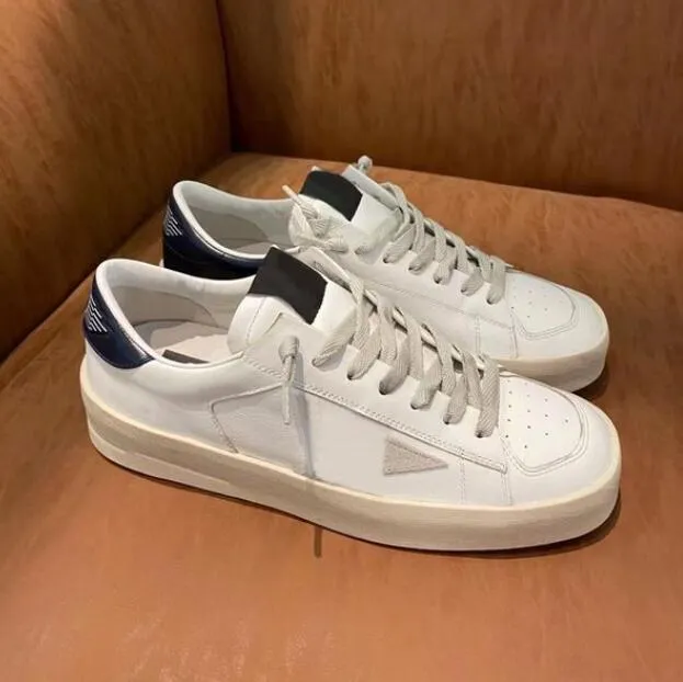 2024 Top Quality Designer Gold white sneakers for...