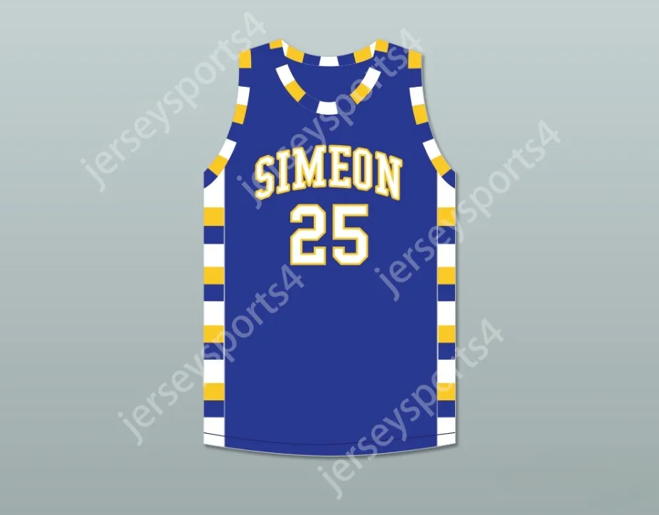 Custom Nay Mens Youth/Kids Ben Wilson 25 Simeon Career Academy Wolverines Royal Blue Basketball Jersey Top Sched S-6xl