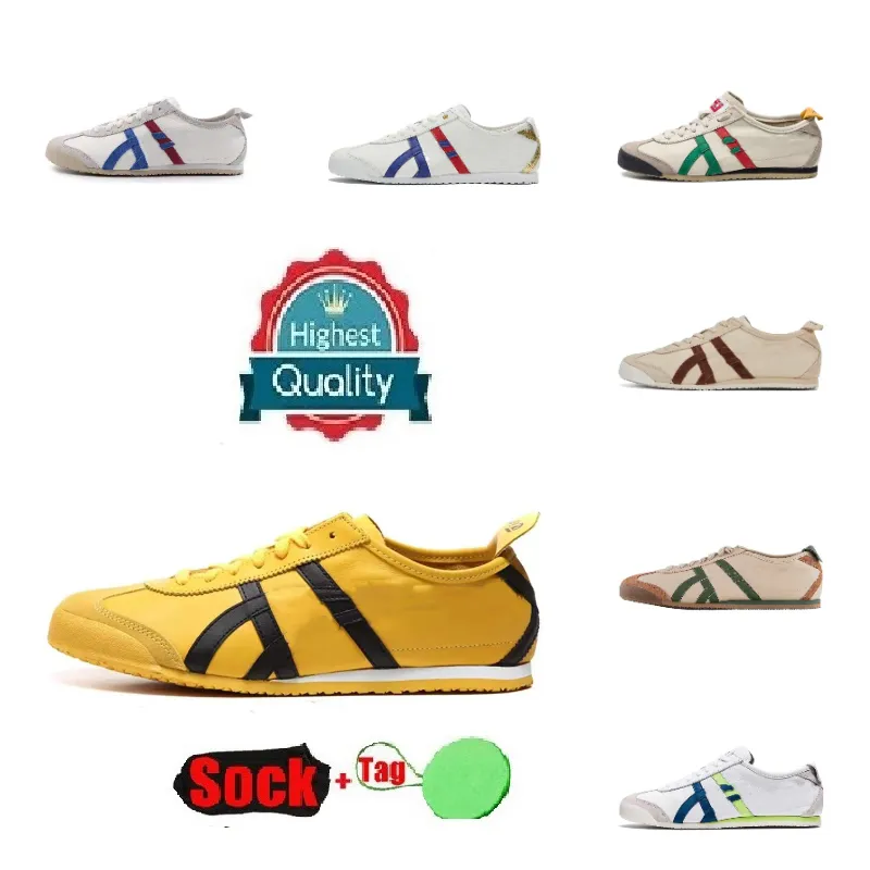 Med Box Onitsukas Tiger Mexico 66 Sneakers Mens Womens Running Shoes Kill Bill Silver Pink Birch Peacoat Tokuten Beige Grass Vintage Leather Lows Outdoor Trainers