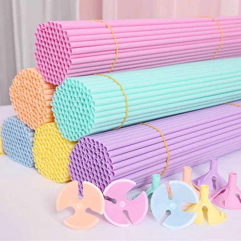 Décoration de fête 10/20 / 30pcs 32 cm Stick Stick Macaron Holder Multicolor Plastic Mariage Birthday Accessoires