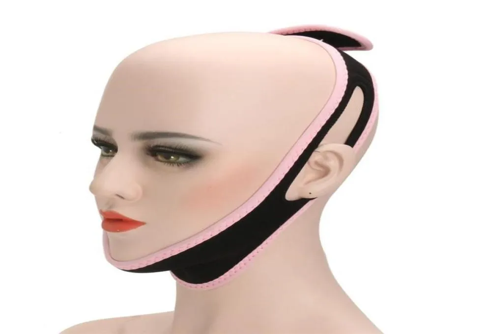 Pro 1PCS Face Lift Belt Sleeping Face V Shaper Facial Slimming Bandage Relaxation VLine Cheek Chin FaceLift Mask Tin Tool4767619