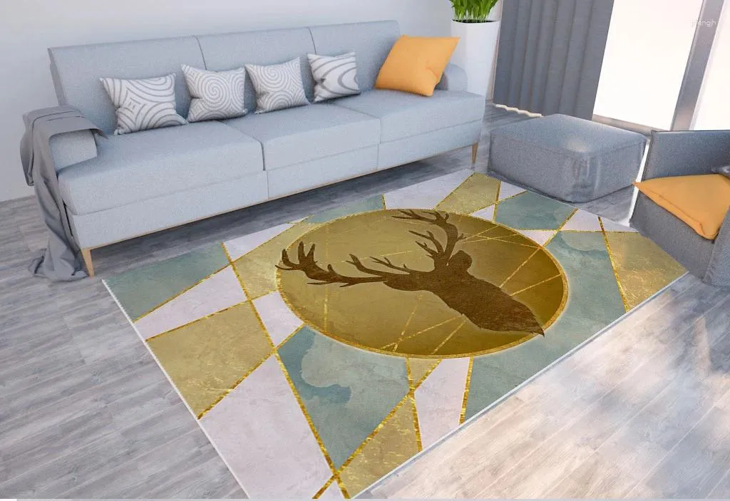 Carpets Modern Fashion Geometric Print Carpet Home Living Room Decorative Floor Mat Bedroom Soft Non-slip Large Area