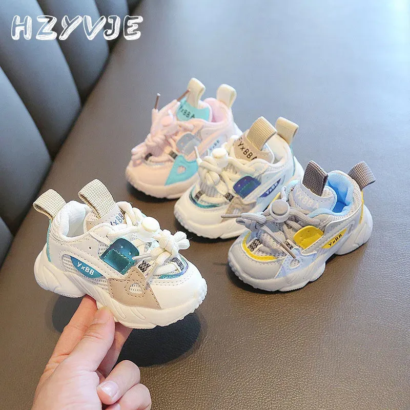 Primavera e outono crianças tênis de 0123 anos infantil bebê meninos meninas meninas anti deslize sapatos de esportes aprendendo sapatos de caminhada 240430
