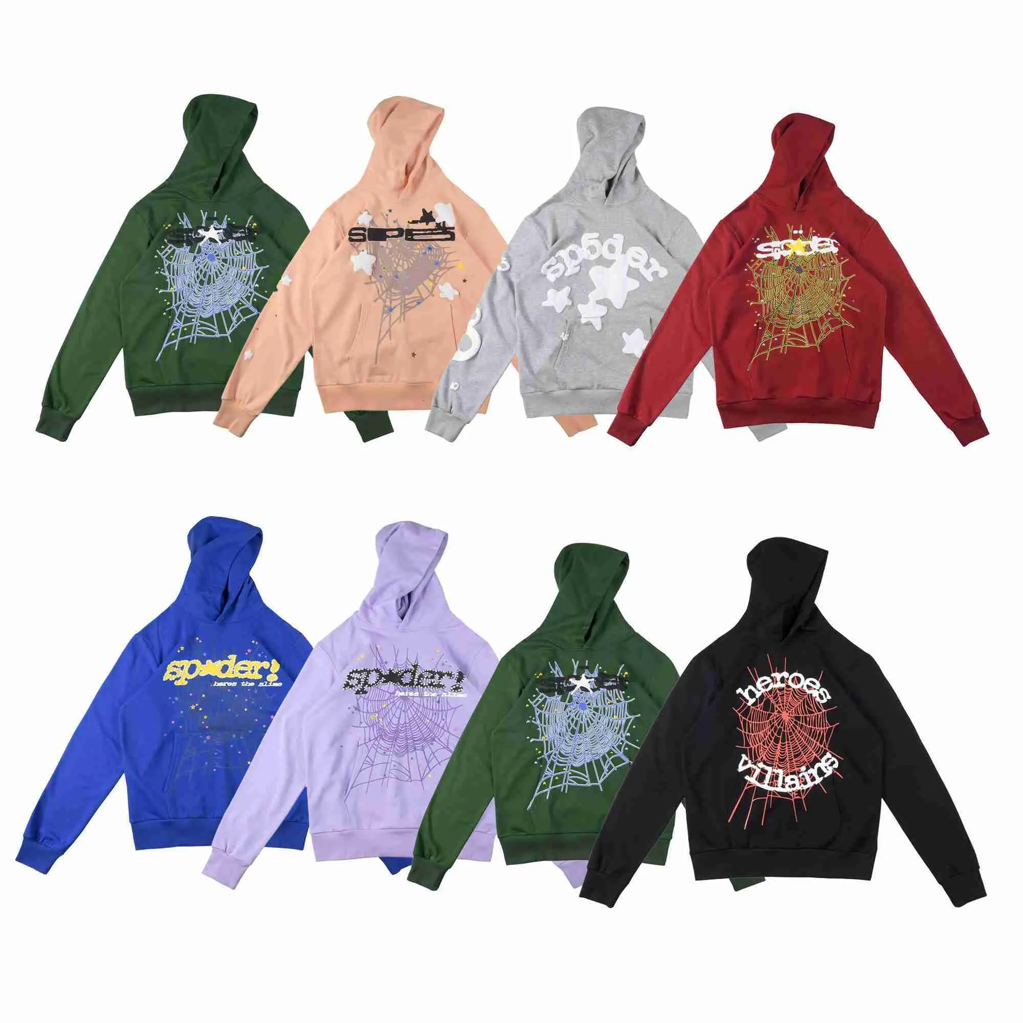 Sweatshishies pour hommes Designer Hommes Femmes Femmes Spider Sweat à capuche High Quality Mousse Imprimée Spider Web Streetwear Hip Hop Fashion Hoodie Fashiondxx