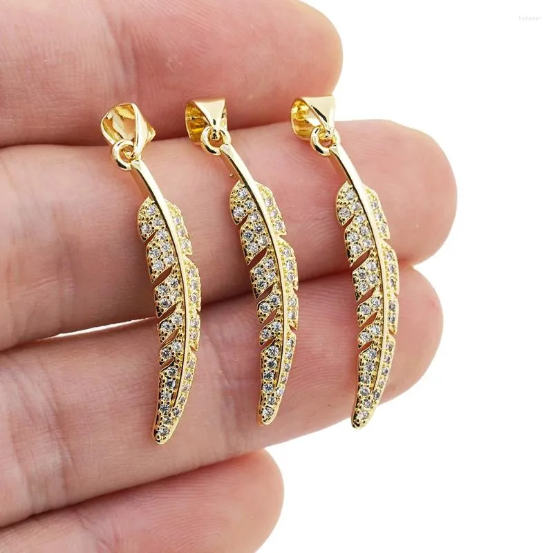 Hangende kettingen 1 st Exquise CZ ketting Gold vergulde kubieke zirconia fijne sieraden maken vrouwen accessoires cadeau bevindingen