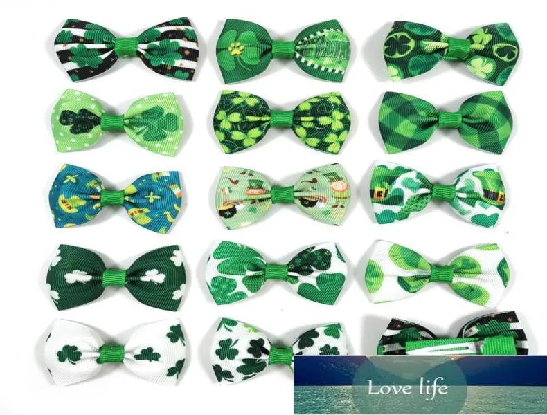 50pcs St Patrick039S Day Pet Dog Puppy Cat Hair Clips Yorkshire Bows Bows Clip Clip ExclseDories Apparel1862887