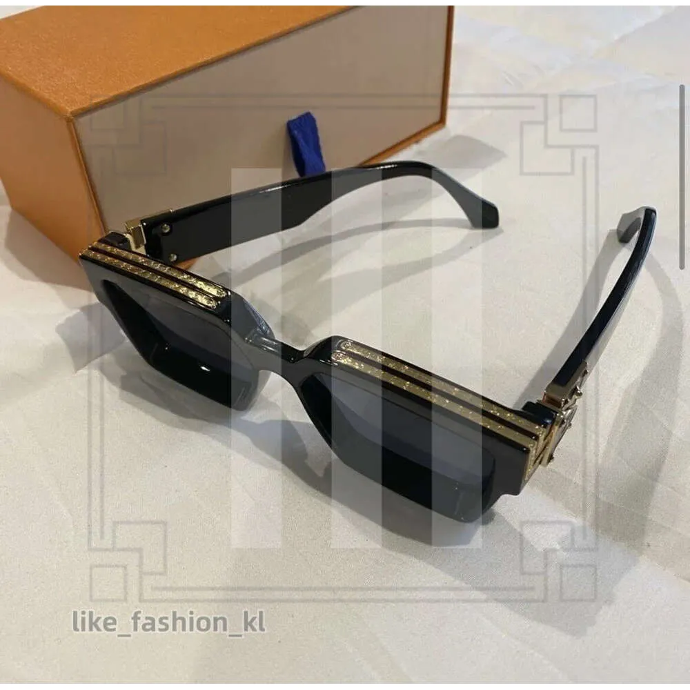 Модельер -дизайнер роскошные миллионеры солнцезащитные очки для мужчин и женщин квадрат полная рамка Vintage 1165 1,1 Unisex Shiny Gold Good Good Selled Topted Top Cagily Million 114