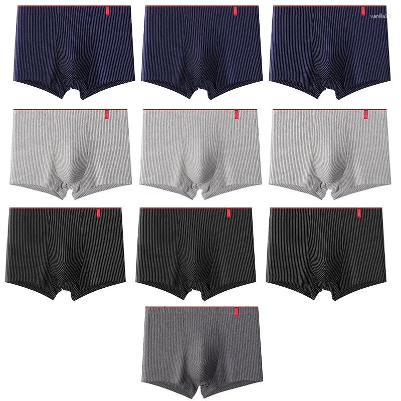 Sous-pants 10 PCS / Lot Sexy Stripe Greatties Men Spripe Underwear Knickers Shorts Fashion Under Lingerie Boxers Briefs