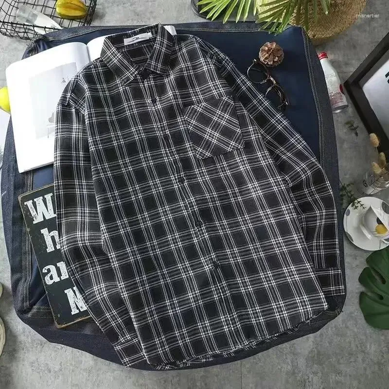 Herren lässige Hemden Mann tops karierte Frachtkleidung geometrisch und Blusen für Männer mit Pocket Red s normal Asien Vintage hohe Qualität xxl