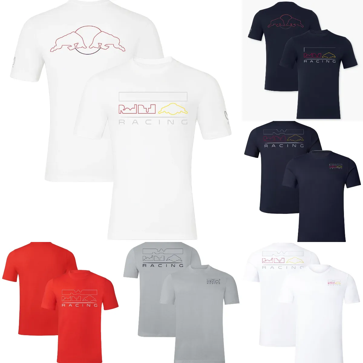 2024 F1 POLO قمصان T-Shirt Formula 1 T- THERTS RED THERT SUMPLE RACING TEETE TEE QUICE MOTOCROSS JERSEY