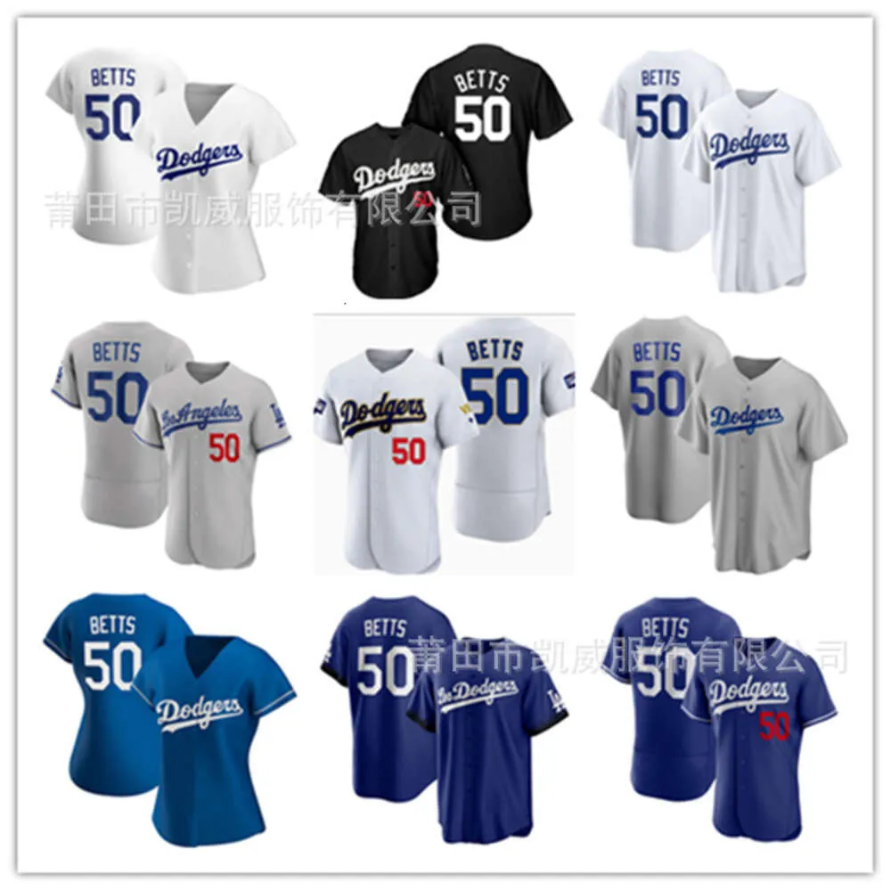 Dodgers Betts Erkekler Kadın Fan Şampiyonu Edition Elite Blue White Ball