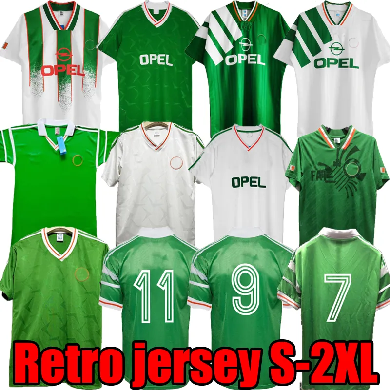 Retro Ireland Soccer Jersey 1988 1990 1991 1992 1993 1994 Home Classic Vintage Irish McGrath Duff Keane Staunton Houghton Mcateer Sports Football Shirt