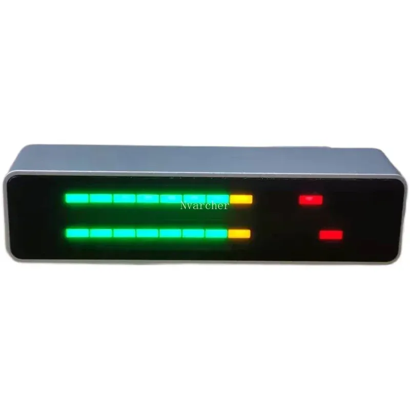 Verstärker Nvarcher CNC Mini Dual Channel RGB LED -Level -Indikator Vu Messgerät Musikspektrum Visualizer Verstärker Einstellbarer Lichtgeschwindigkeit