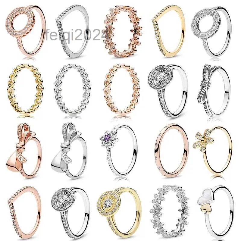 Bijoux de créateurs femmes argent brillant bon marché rose en or rings de doigt empilables anneaux femmes bijoux originaux cadeaux