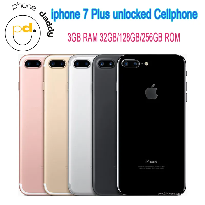 Äkta Apple iPhone 7 Plus 3 GB RAM 32/128/256 GB ROM 12MP 5.5 "IPS LCD iOS A10 NFC iPhone7 Plus 7p Original Unlocked 4G LTE