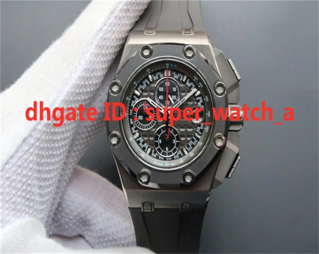 Jf26400 carbon fiber case 3126 movement 12 small seconds 44 mm diameter montre DE luxe mens watches rubber watchband7641375