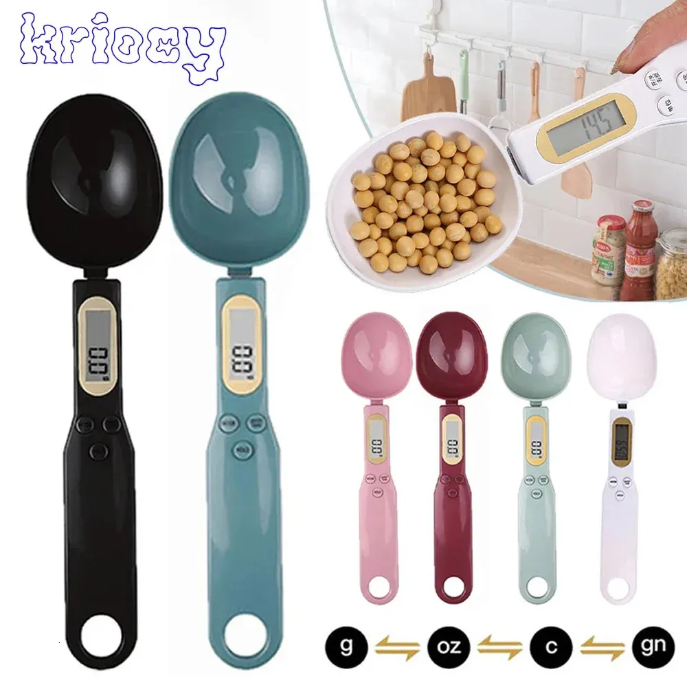 Échelle de cuisine électronique 500G 01G LCD Digital Mesurer la farine alimentaire Spoon Mini Tool for Milk Coffee 240422