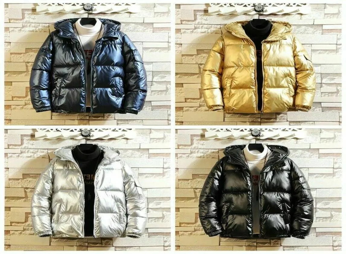 Мужчины женщины с капюшоном с капюшоном Shiny ParKa