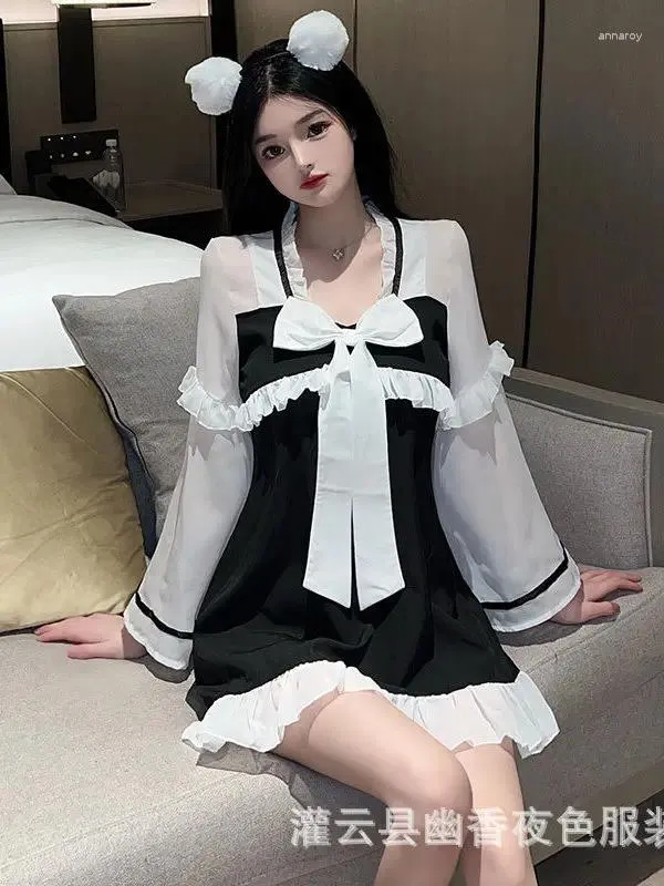 Feestjurken zoete mode mini jurk kleine borst sexy lingerie meid uniform verleidelijk elegant 2024 Japan s736