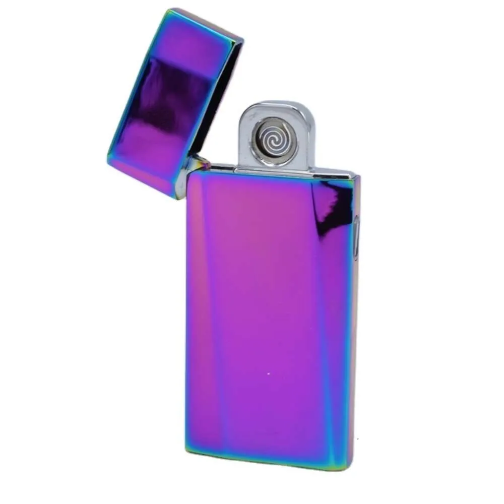 Drôle, sans flamme, à l'épreuve du vent, ultrathin, bobine, briquet USB sensible au toucher