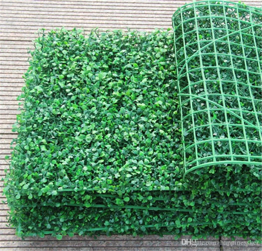 Hela konstgräs plastiska boxwood matta topiary träd Milan gräs för trädgårdshus förvaring dekoration konstgjord växt5770045