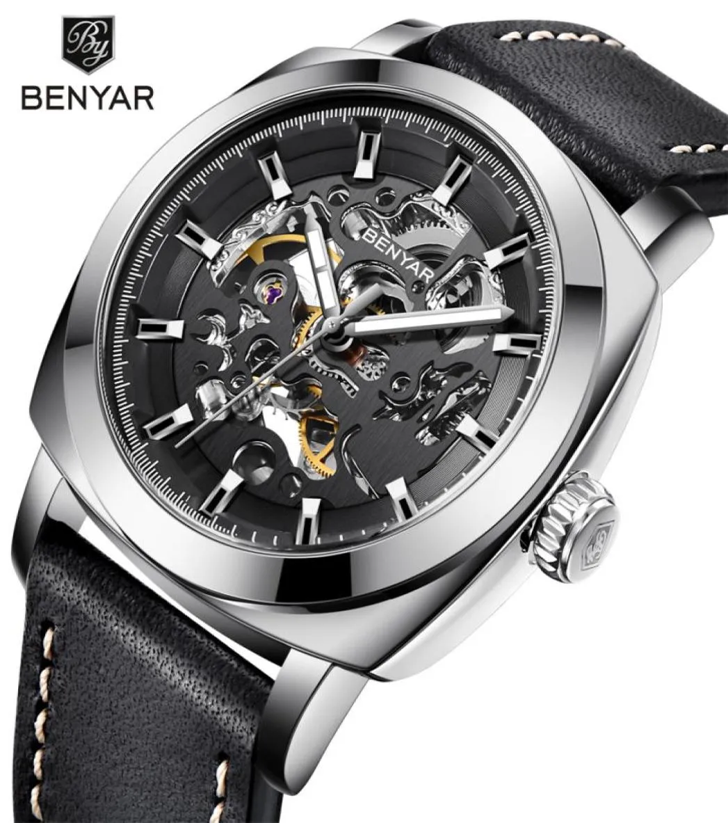 Relogio Masculino Benyar Mens Watches Top Brand Luxury Automatic Mechanical Men Business Waterproof Sport Watch ReloJ HOMBRE6275485