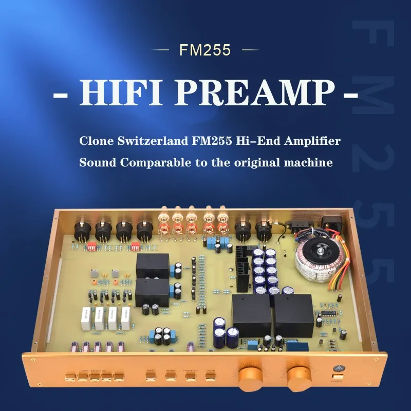 Amplificatore weiliang clone audio svizzera fm255 hiend preamplificatore classico hifi oro audiophile stereo amplificatore home preamplificatore