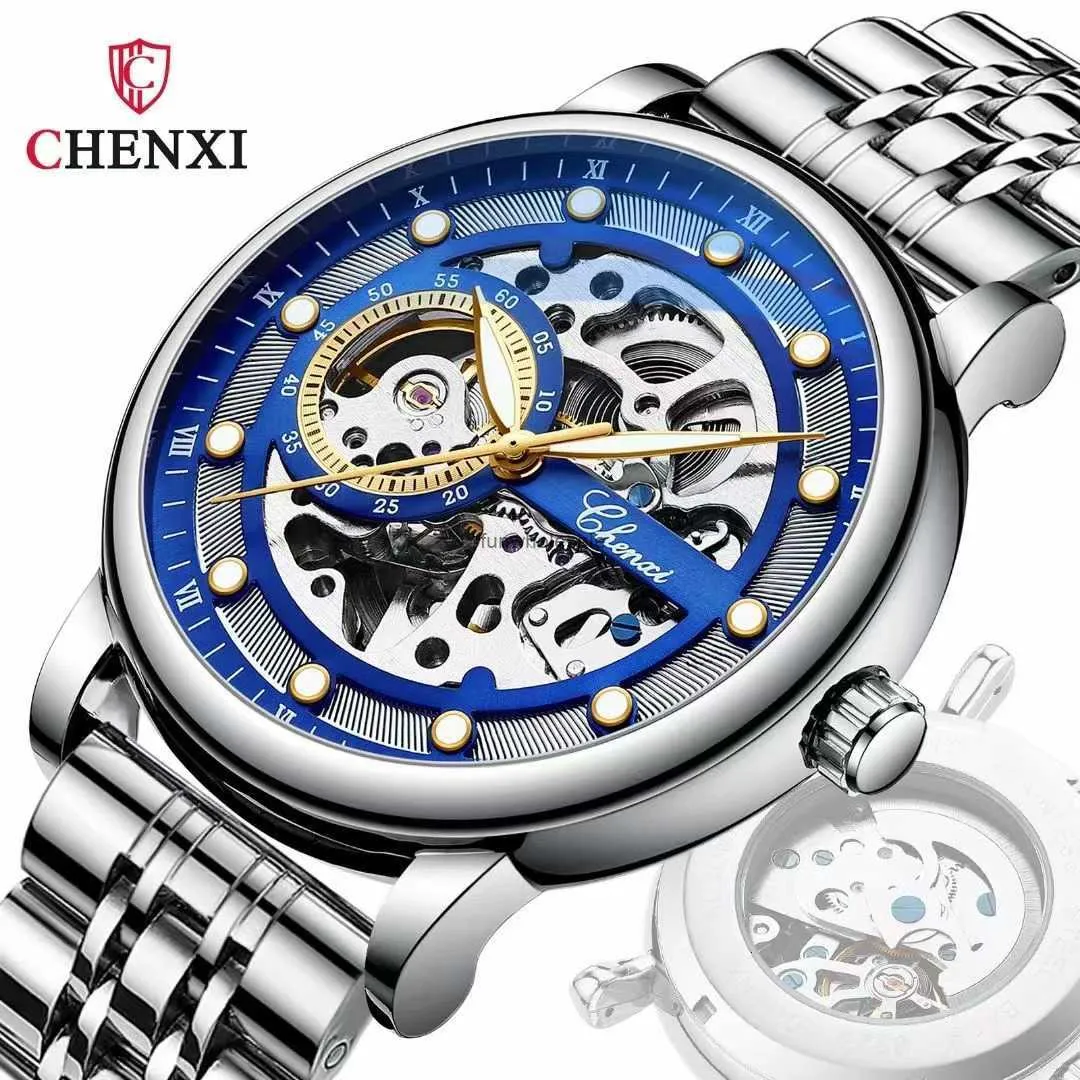 CHENXI Luxury Automatic Mechanical Watch for Men Exquisite Luminous  Hollow Design, Waterproof Business Wrist Watch
