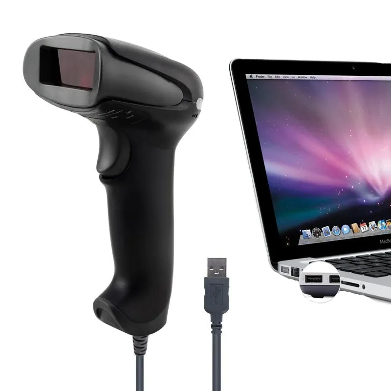 Scanner Netum Barcode Scanner tragbare Laser -Hochgeschwindigkeits -Handheld USB Kabel 1D -Barcode -Leser für POS -System