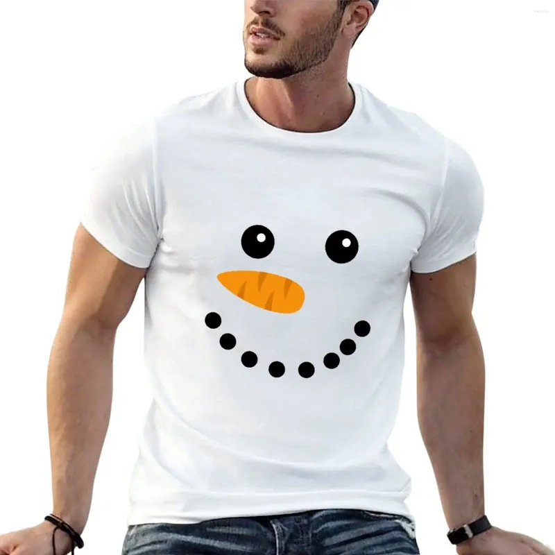 Heren Polos Happy Holiday Snowman T-shirt Leuke kleding aangepaste t-shirt heren grafische t-shirts groot en lang