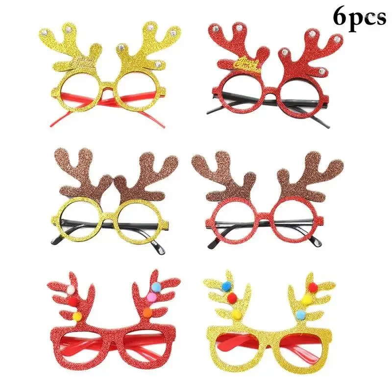 Partydekoration 6 Paare kreative Weihnachtsbrillen