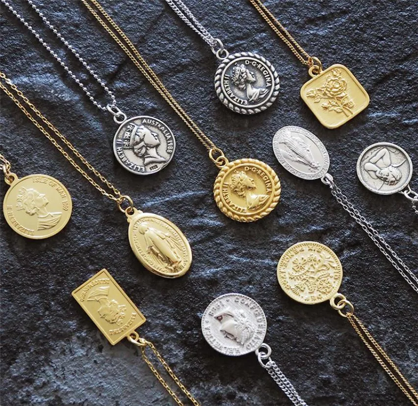 Collares colgantes de monedas Choker Kolye Gold Charm Minimalismo Vintage Boho Bijoux Collier Declaración Collar Joyas de mujeres G3669150
