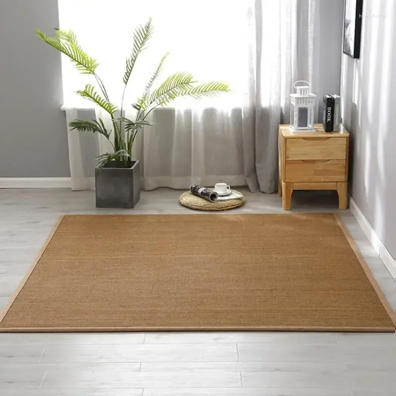 카펫 일본식 타타미 매트 대나무 직조 바닥 두꺼운 비 슬립 카펫 거실 깔개 베이 창 침대