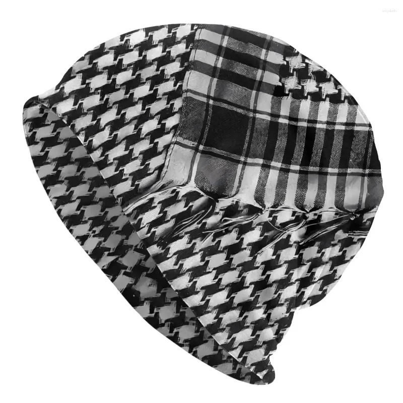 Berets shemagh taktyczna bandana palestyna bonnet homme jesienna wiosna cienkie czapki czapki dla mężczyzn Kobiet w stylu czapki