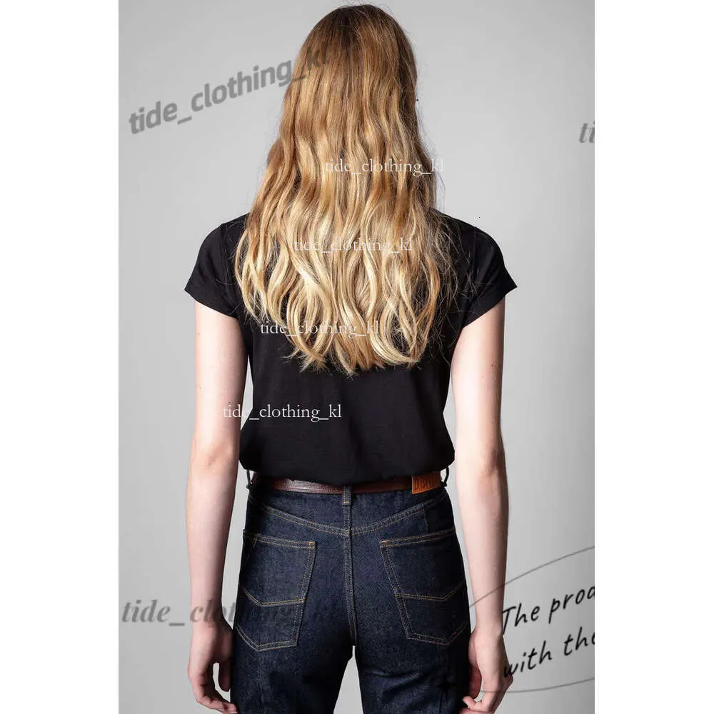 Nuovo designer di alta qualità Casquette Casquette Luxe Zadig Voltaire Trend Designer Designer Delicate Love Diamond e T-Shirt Black Short 13