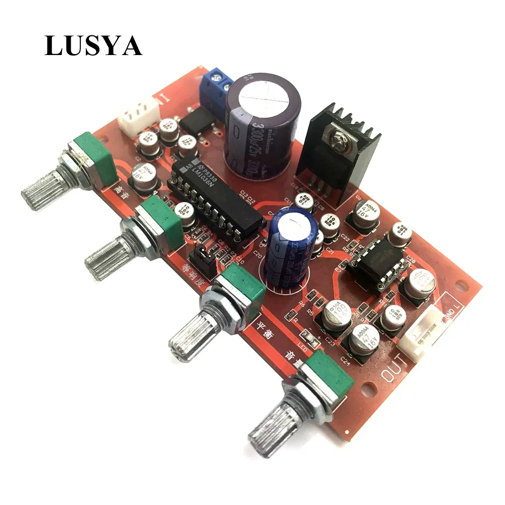 アンプLusya LM1036 + NE5532 PREAMPアンプボード付きベースバランスボリューム調整シングルサプライ操作