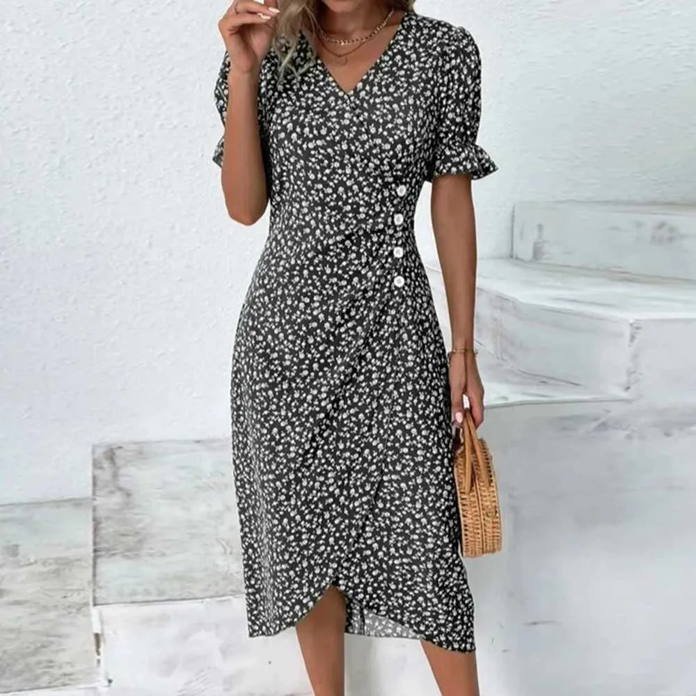 Basic Casual Kleider Langes Kleid für Frauen 2023 Sommer Beach Kleider Vestido Casual Robe Female Kleidung Y2K Blumenrock Elegant Maxikleid T240505